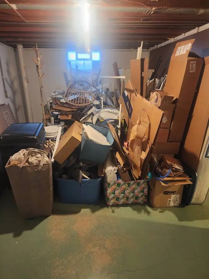 Roll-off dumpster container at job site for 2 Yard Dumpster Rental in East Foothills